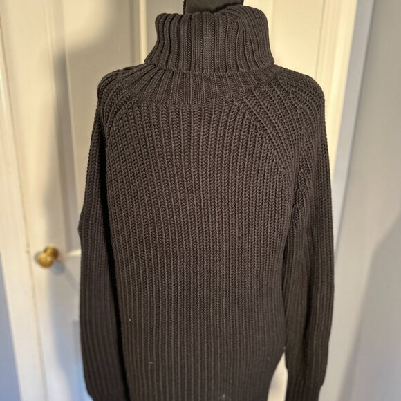 Alp N Rock Black Turtleneck Sweater, Cotton Blend, Ladies Medium - Picture 1 of 9